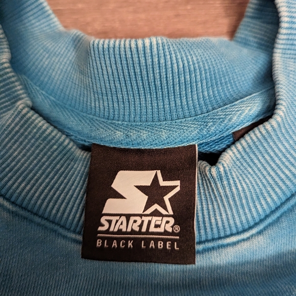 Starter Blue Acid Wash Crewneck - Picture 3 of 4